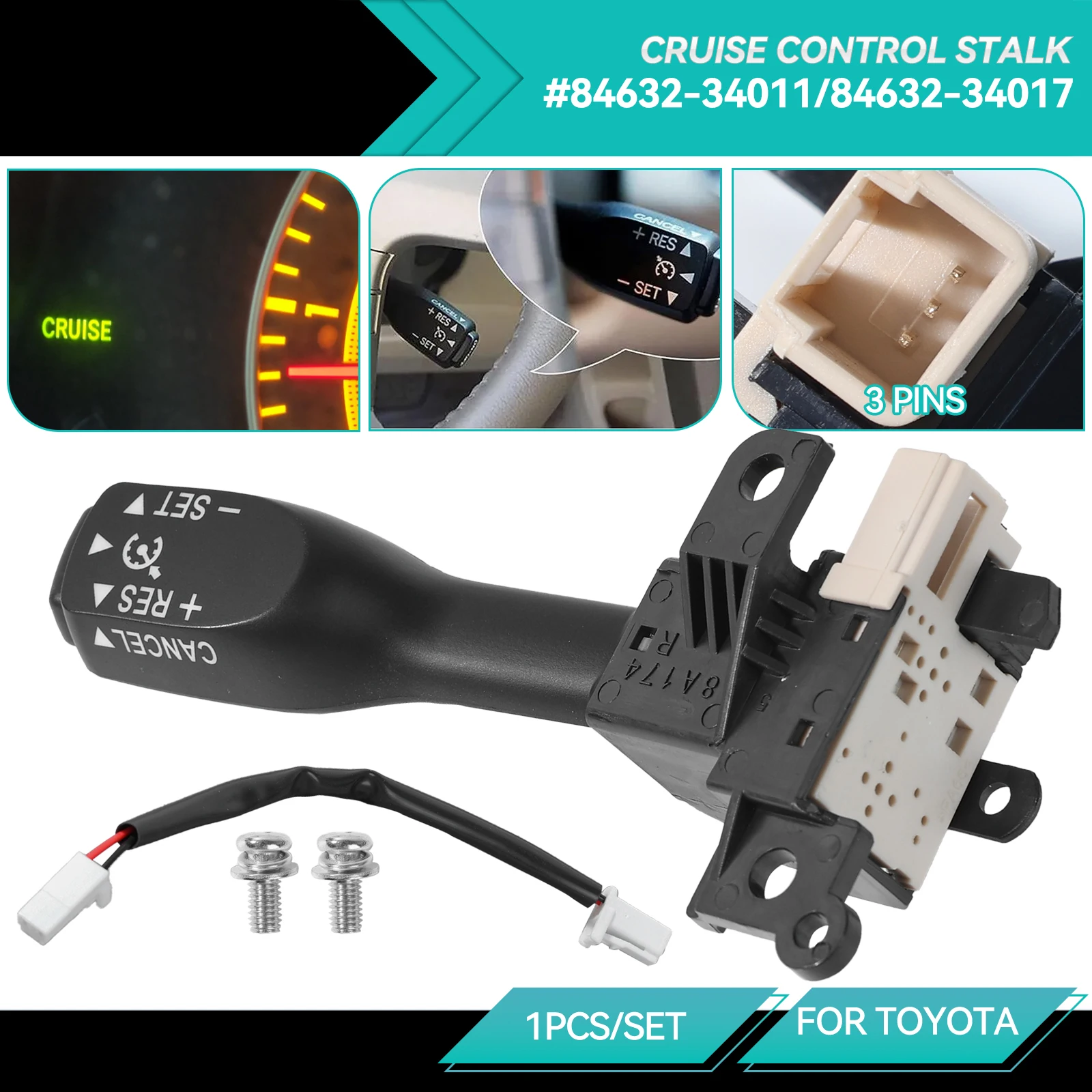 84632-05010 84632-34011 84632-34017 Cruise Control Switch For Toyota Camry Corolla RAV4 Prado 4Runner Yaris Avensis For Lexus