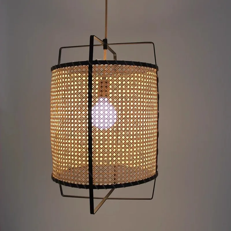 

Designer Nordic Kongming Lantern Postmodern Simple Homestay Rattan Art Bedroom Living Room Dining Room Chandelier Dining Room Li