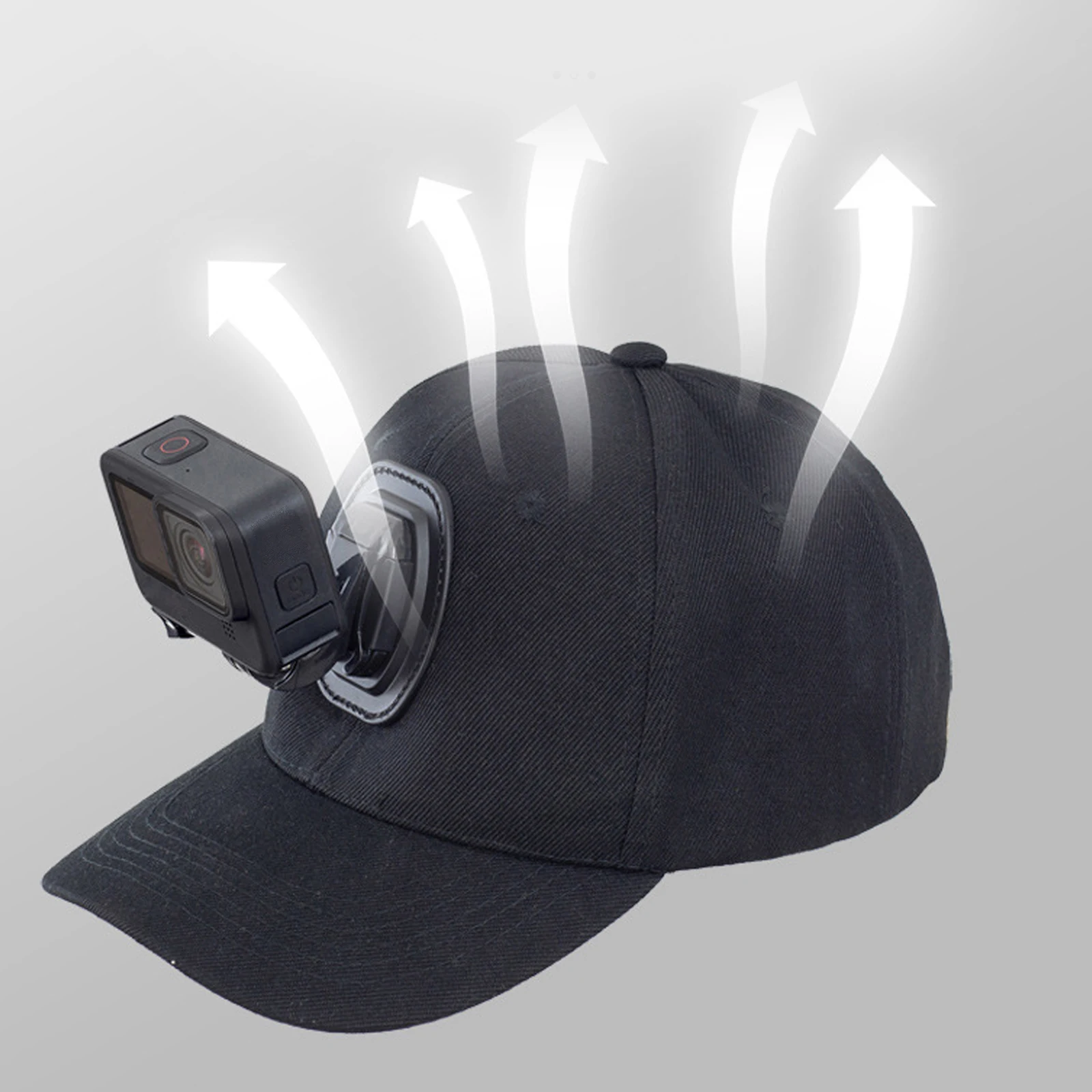 Baseball Cap Hat with J-Hook Buckle Mount Adapter for GoPro DJI and Other Action Cameras