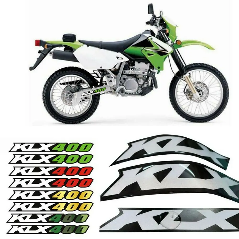 For KAWASAKI KLX 400 KLX400R KLX400SR 2002-2004 3D Glue Swingarm Stickers Decals