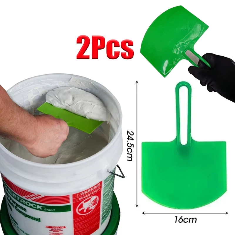 1/2Pcs Curved Bucket Scoop Scraper Spackle Paint Putty Knife Drywall Finishing Plaster Scraping Decals Patch Construction Tools