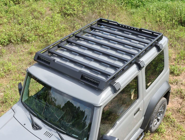 Roof Travel Frame For Suzuki Jimny JB64 JB74 2019 2020 2021 2022(With LED Light) High Quality Aluminum Alloy Car Rack Flat