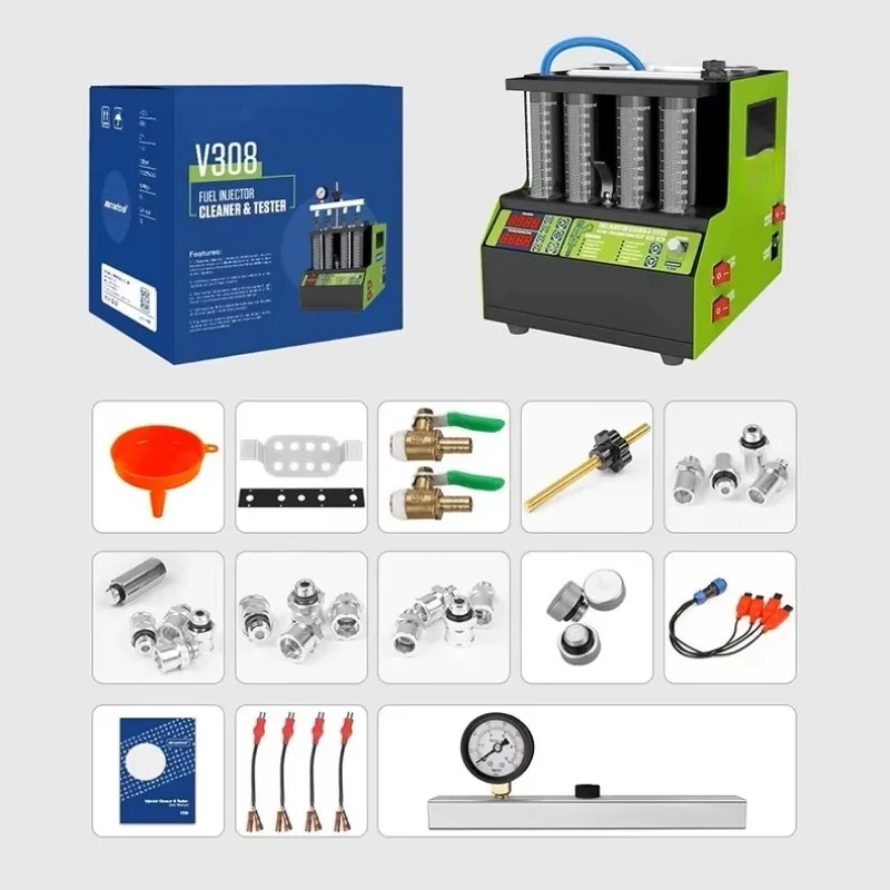 V308 سيارة حاقن الوقود تستر آلة التنظيف دراجة نارية البنزين-e تستر الأنظف ل 4 اسطوانات 1 سنة VS AUT-OOL CT160 #2