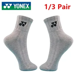 YONEX 남녀공용 프로 스포츠 양말, 축구 달리기 농구 축구 자전거 사이클링 배드민턴 양말, 1/3 쌍