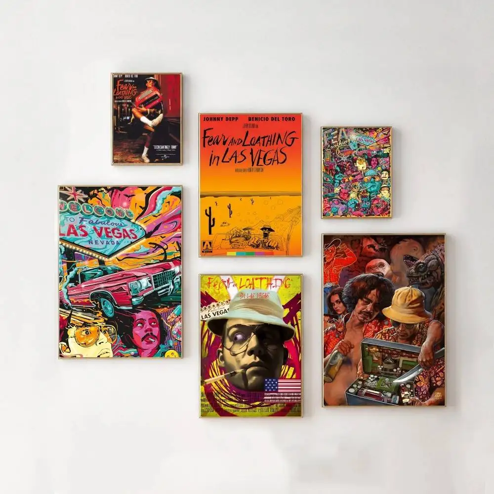 1 قطعة الخوف والكراهية في لاس فيغاس الفيلم المشارك ذاتية اللصق الفن ورق مقاوم للماء ملصق مقهى بار غرفة جدار ديكور #2