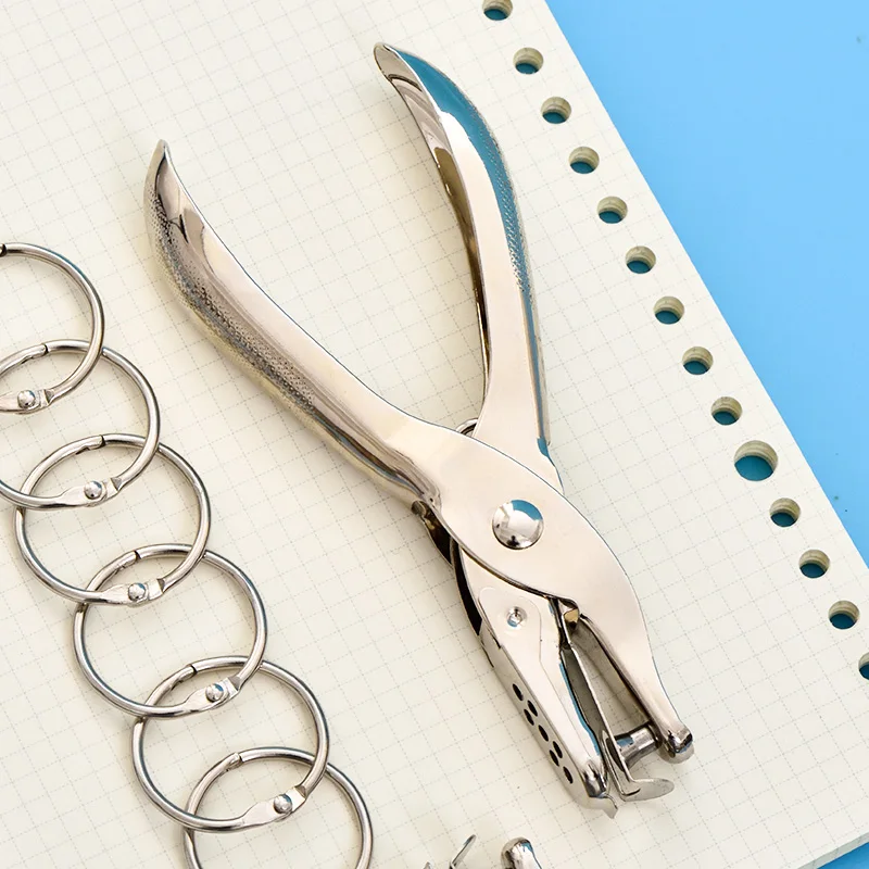 6 مللي متر ثقب الناخس المحمولة ثقب واحد لكمة المواد الورقية سكرابوكينغ يده المعادن الحرفية مكتب ملزمة الإمدادات