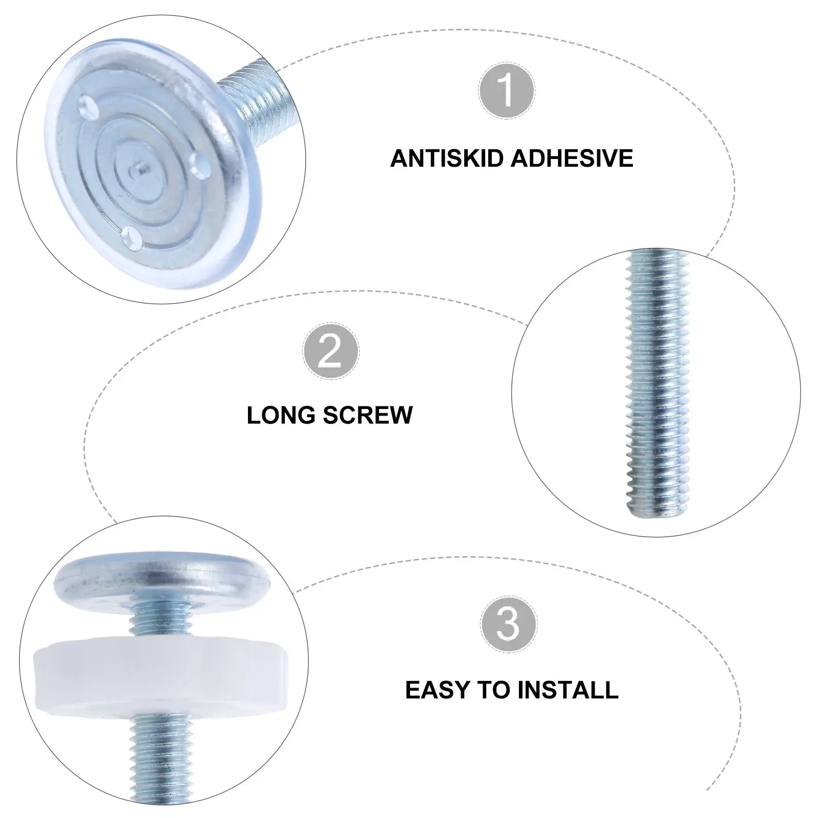 

4 pcs Pressure Mounted Gate Spindle Rods Baby Gate Screw Bolt Hardware For Stair Pet Barrier Thru Gates Screw Threaded Rods