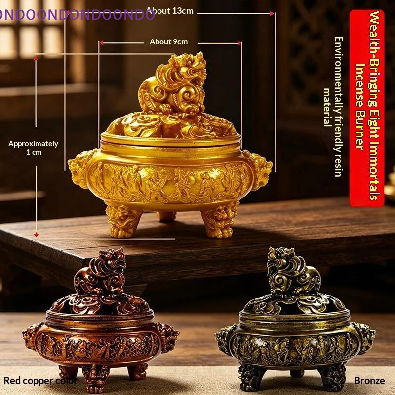 Alloy Hollow Incense Burner Stickless Powder Incense Holder No Ash Leakage for Living Room Relaxation