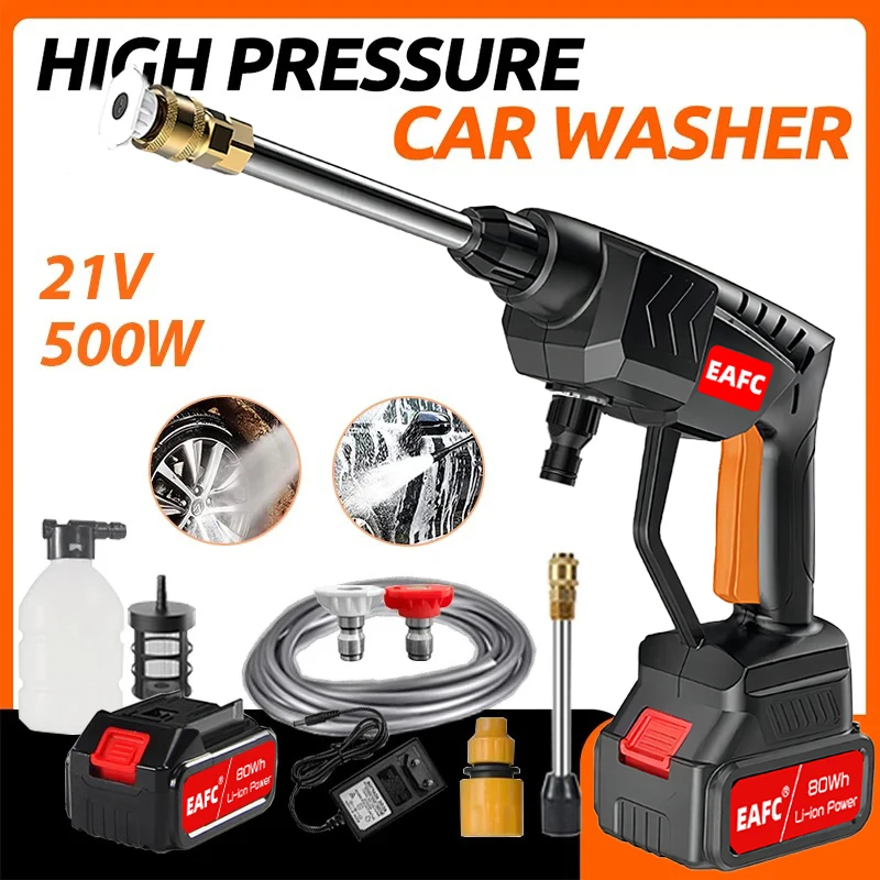 60BAR 500W Electric Car Washer Gun High Pressure Cleaner Foam Nozzle For Auto Home Garden Cleaning Car Washing Accessories