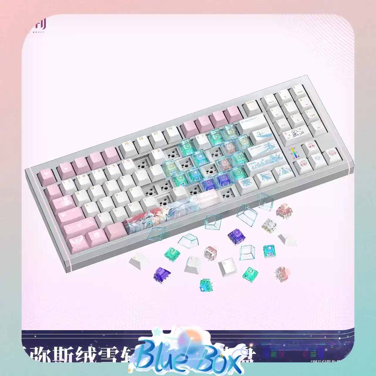 

Клавиатура Kuro Games Wuthering Waves Aemeath Fluffy Snow Light Song (тематическая), предзаказ, супер крутой подарок на день рождения, в наличии