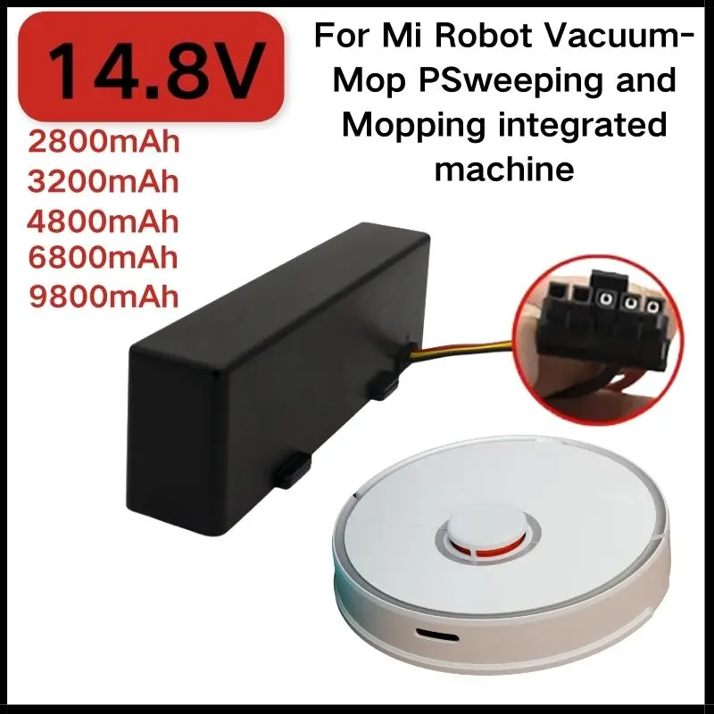 

18650 4S1P 14.8V 12800mAh suitable for Xiaomi Mi Home Robot Sweeper Battery Vacuum mop P Sweeper Robot Lithium ion Battery