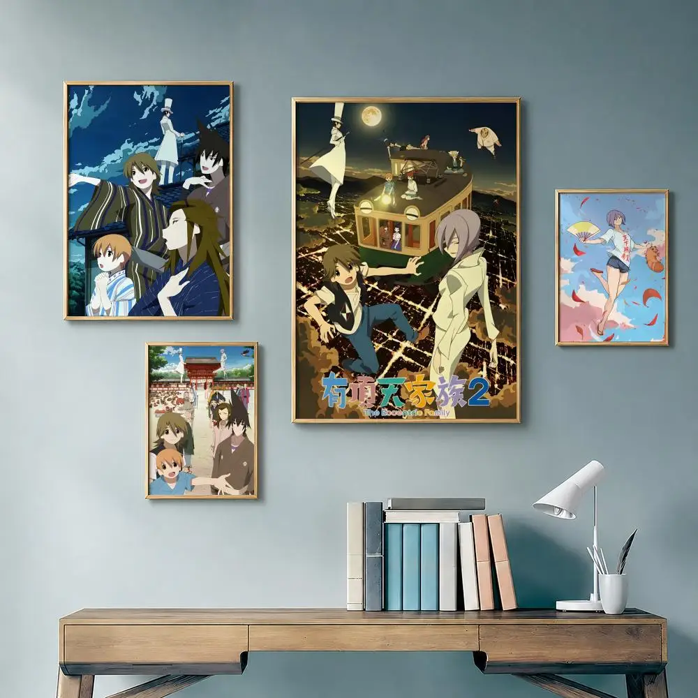Popular Anime T-The Eccentric FamilyS Poster Vintage Retro Anime Poster Stickers Peel and Stick Wall Art Home Decor