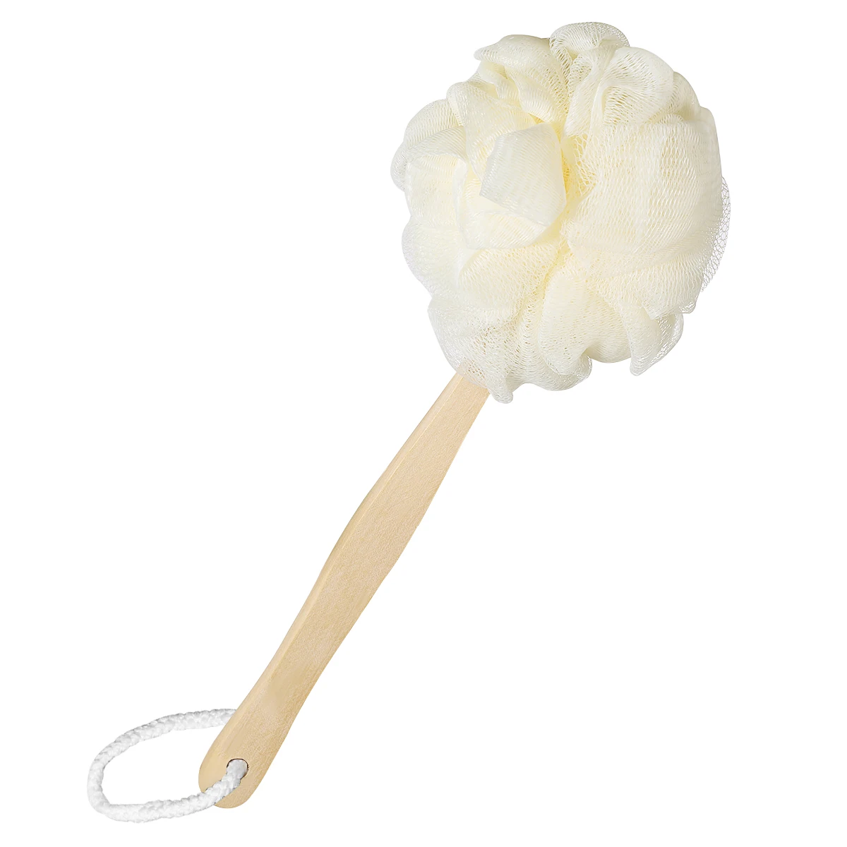 

Premium Mesh Loofah Bath Sponge Brush with Extended Handle Exfoliating Shower Scrubber for Back Feet Cleansing All Ages