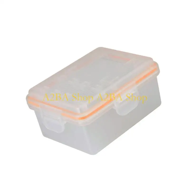 A2BA Rugged ABS Battery Storage Case 4 Cell Capacity Not Collision Design Portable Photography Accessory