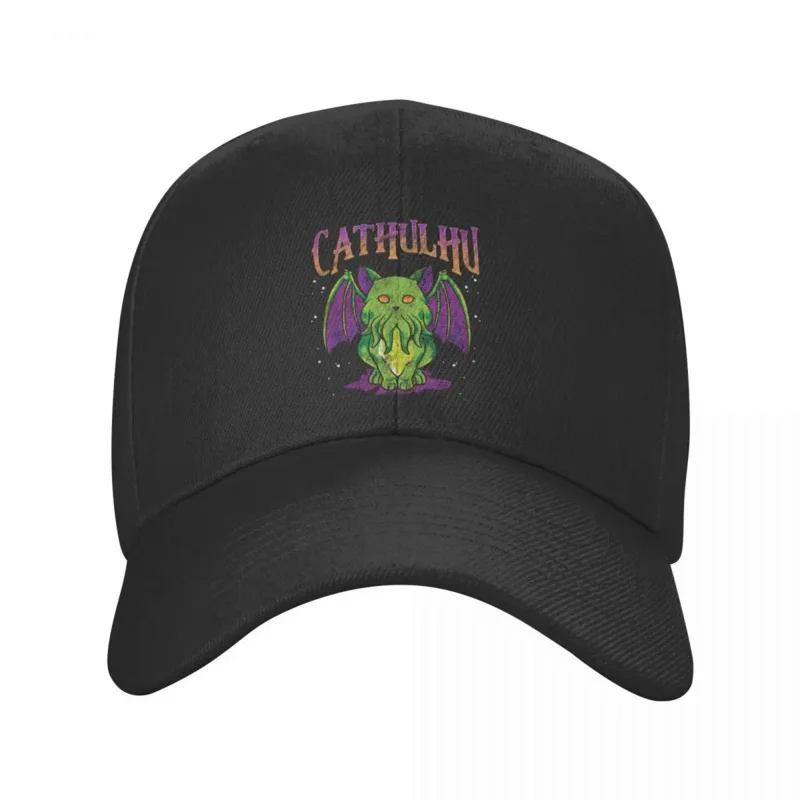 

Custom Cute Cathulhu Cat Baseball Cap Sun Protection Men Women's Adjustable Cthulhu Monster Dad Hat Spring Snapback Caps