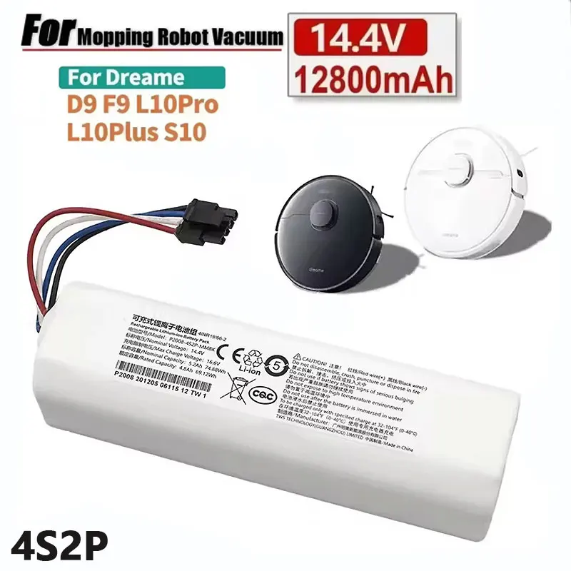 Original 14V 5200mAh P2008-4S2P-MMBK Ersatzakku für Dreame F9 D9 L10 Pro Plus RLS3 RLS5 RLS5L RLS5D Zubehörteile