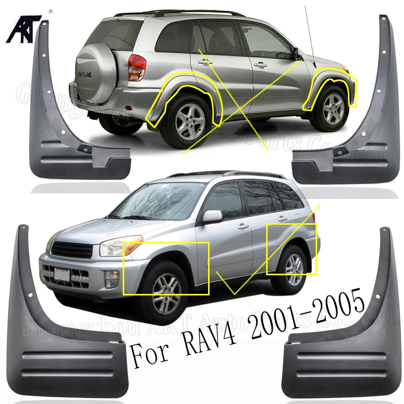 

For Toyota RAV4 XA20 2001~2005 Mudflaps Fender Front Mud Flap Flares Splash Guards Cover Styling Wheel Accessories 4PCS/LOT