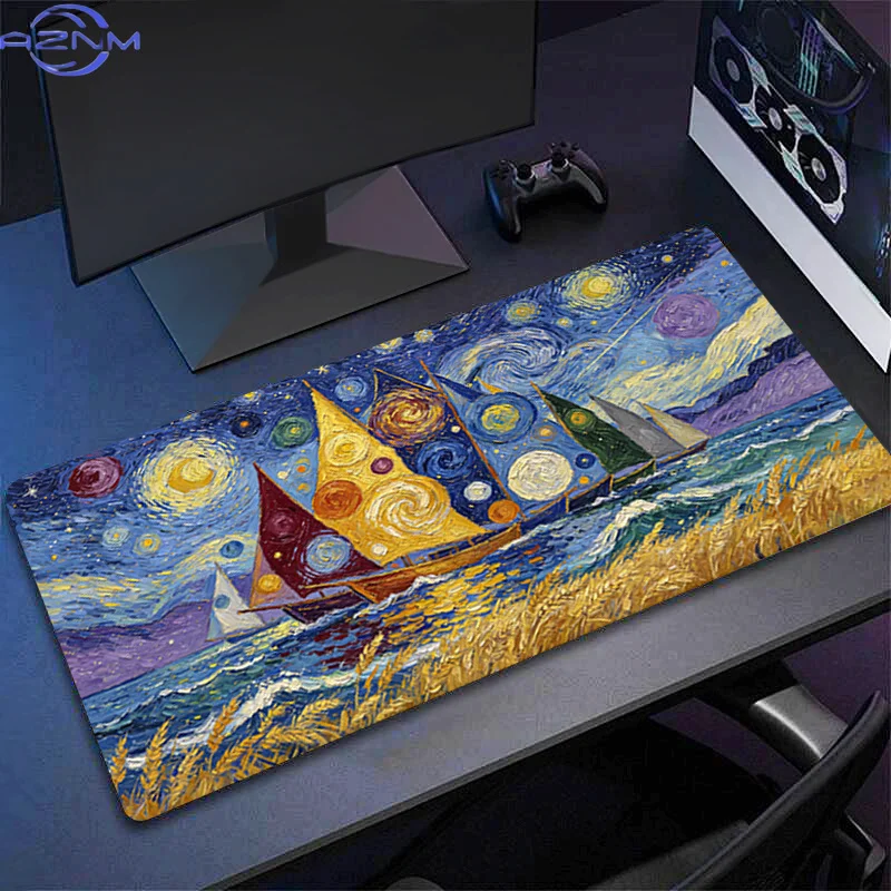 Mouse pad Abstract Oil Painting Professional E-sports gamers speed pc Gaming Rubber keyboard notbook desk mat mousepad