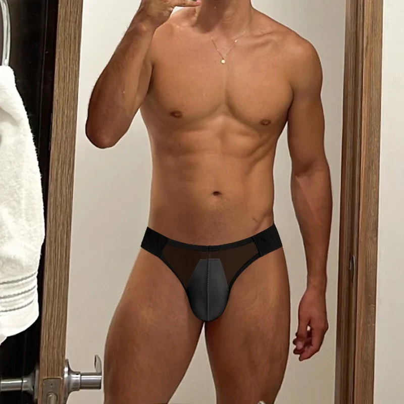 ملابس داخلية شفافة ورقيقة للغاية للرجال ، سراويل داخلية مثيرة ، بيكيني ، حقيبة حزام رياضي ، سراويل داخلية للرجال ، ملابس داخلية للمثليين ، سراويل داخلية #2