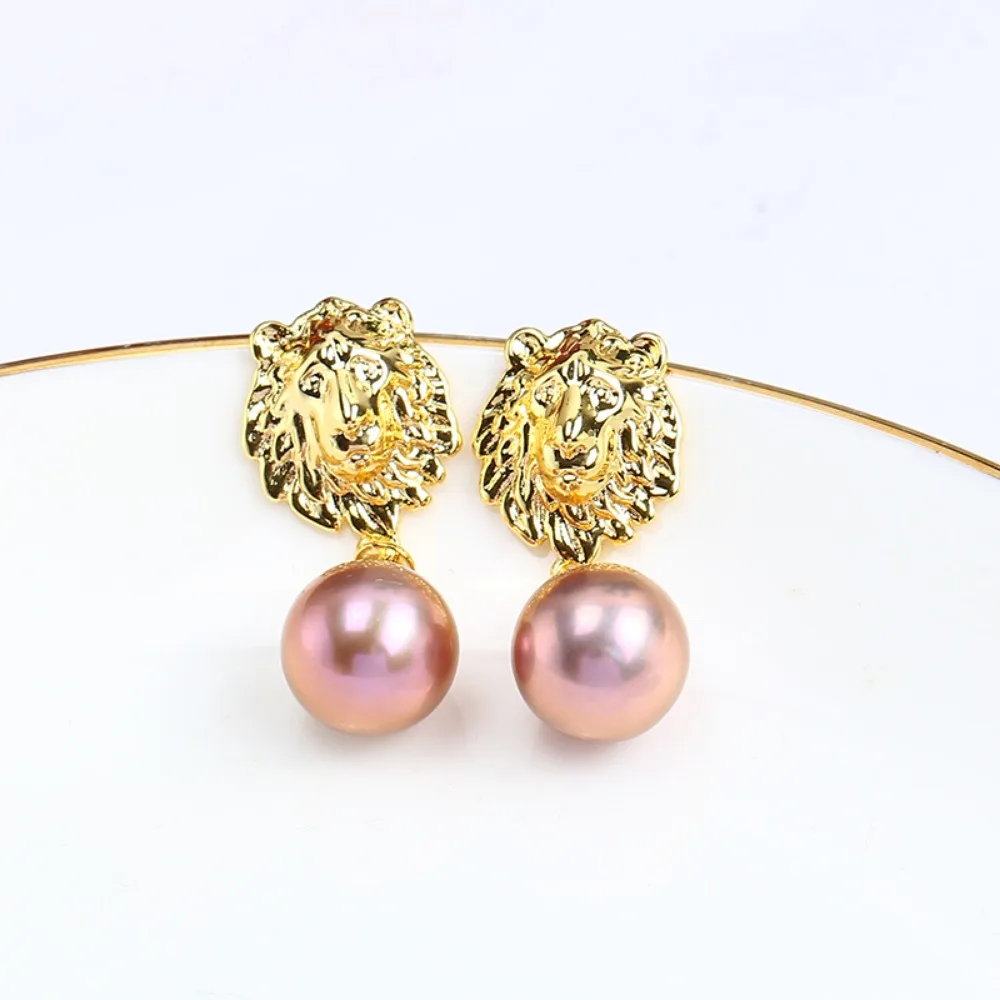 

10PCS S925 Sterling Silver Needle 18K Gold Wrapped Plated Brass Earring Settings Diy Jewelry Pearl Earrings Accessories