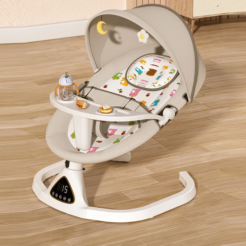 Baby Electric Rocking Chair Newborn Remote Control Electric Cradle Sleeping Rocker  Comfort Chair Crib Can Sit And Lie Down