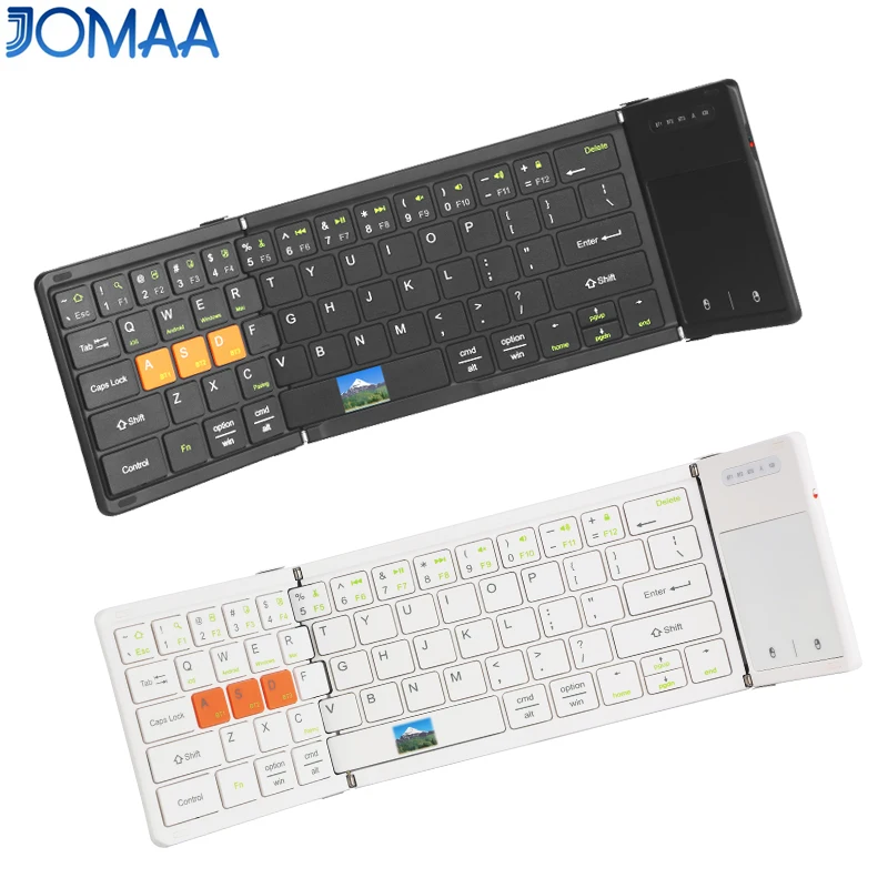 Jomaa Handy faltbar Bluetooth mit Touchpad, wiederaufladbare Smartphone-Tastatur_voghion.com