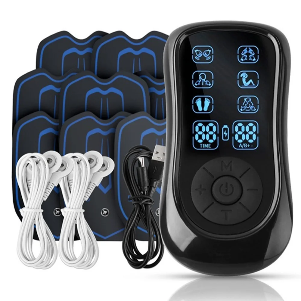 

Электрический TENS Unit EMS Pulse Massager, стимулятор мышц для облегчения боли в шее и спине, портативный терапевтический массажный инструмент