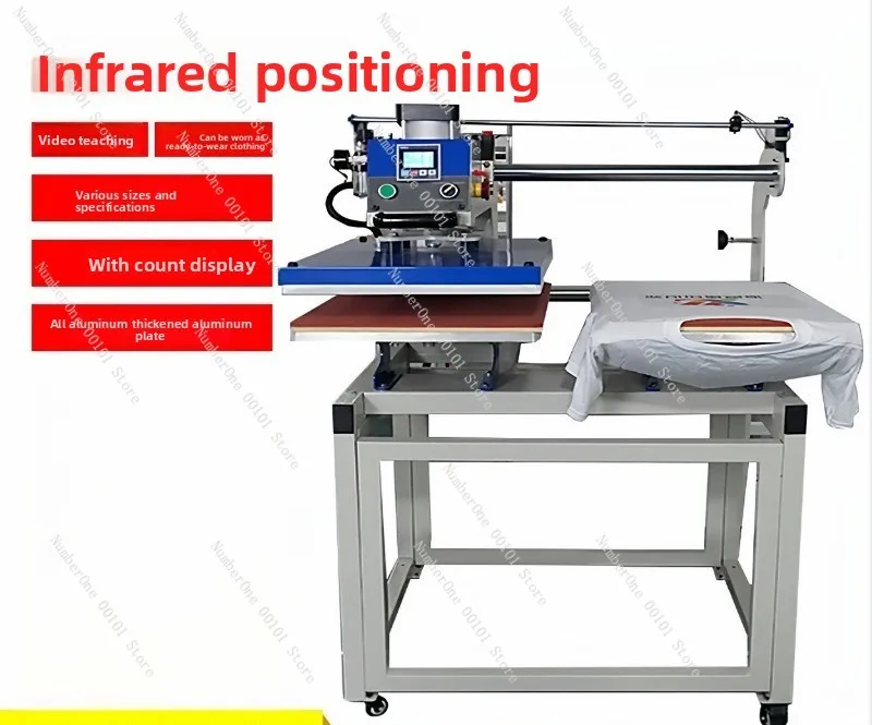 Automatic Pneumatic Dual Station Heat Press Machine 15x35cm  23x30cm for T Shirt Rhinestone HTV Sublimation