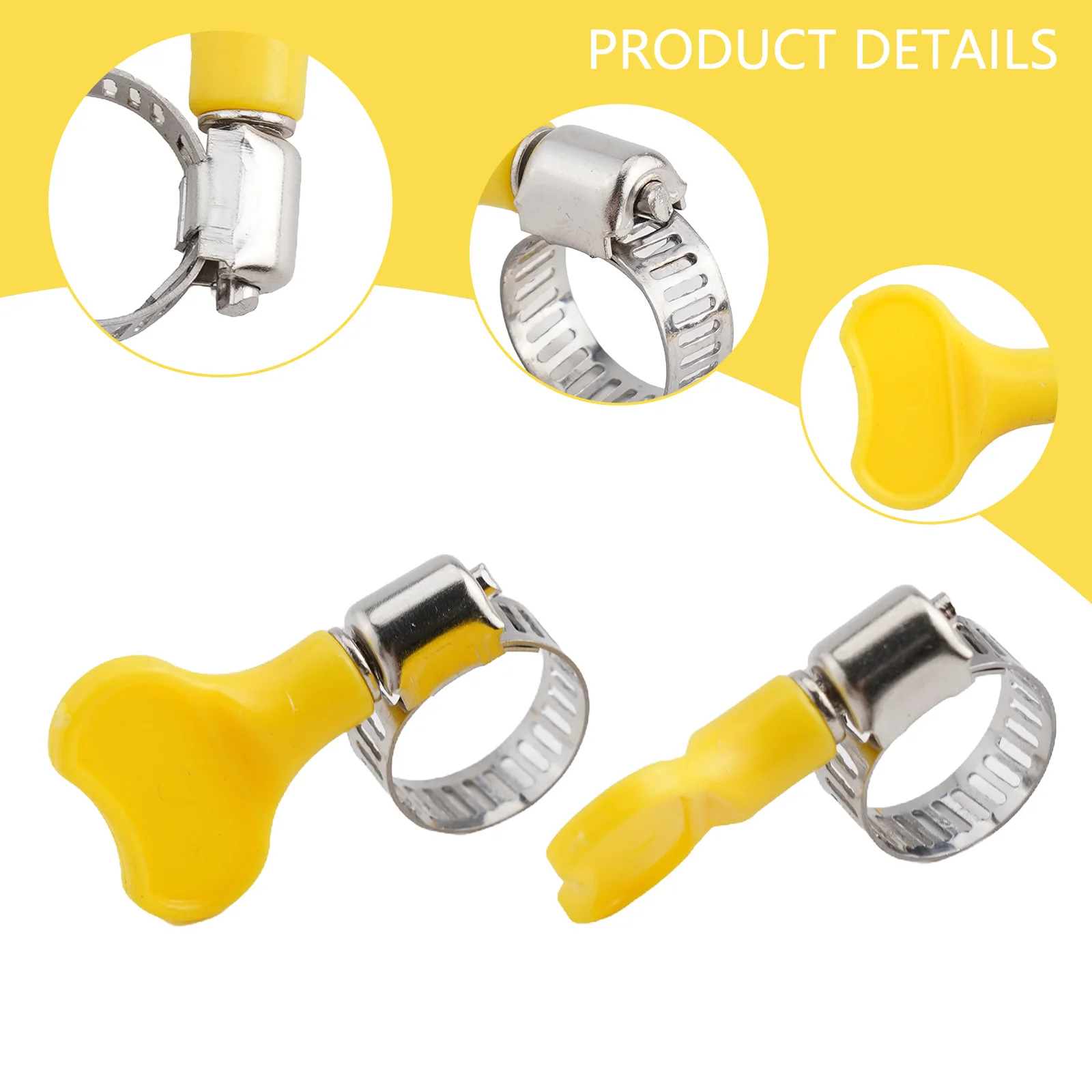 Hand Wriggle Adjustable Hose Clamp Set Includes Handsome Appearance Shock Resistance High Strength Pressure Tubes