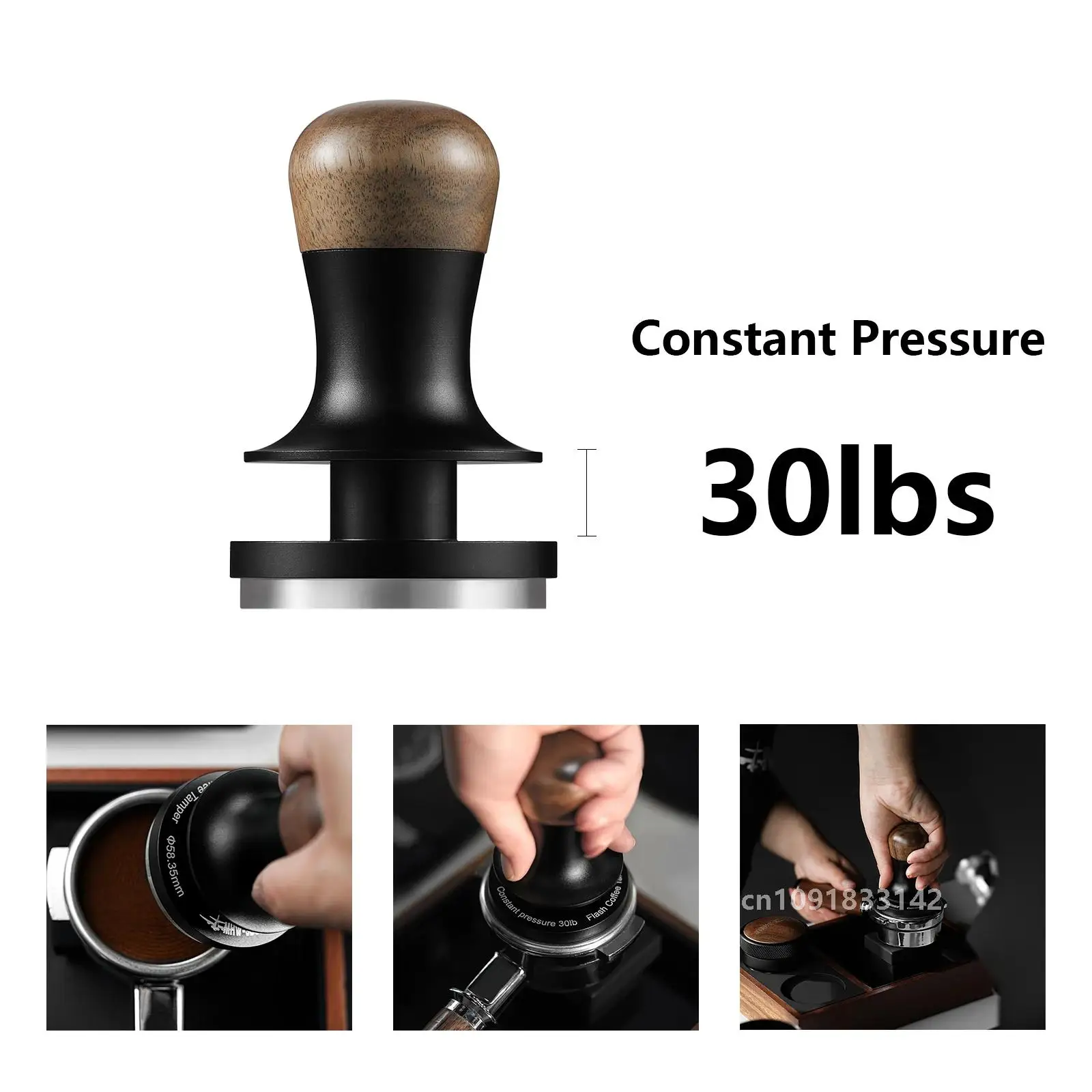 51/53/58mm 30lbs Coffee Tamper with Spring Constant Pressure Espresso Tamper for Espresso Portafilter Home Barista Accessories