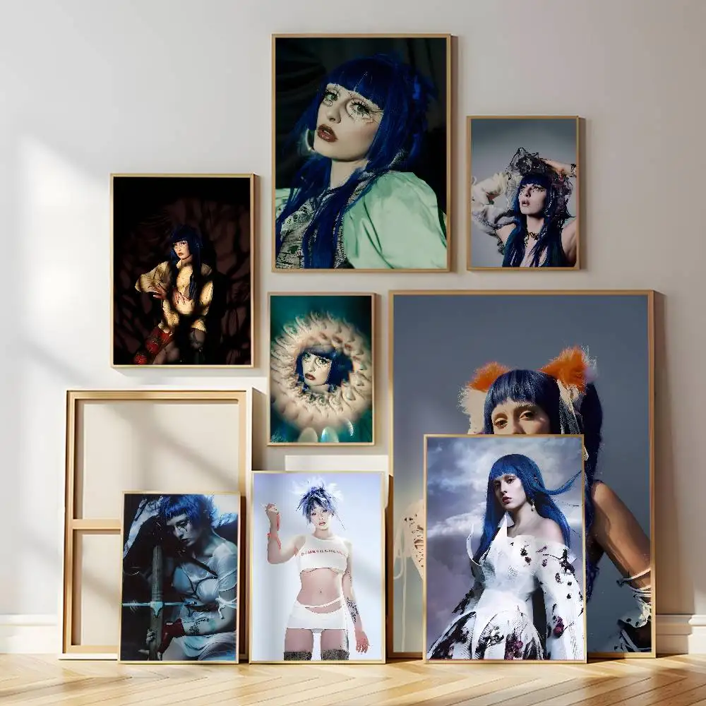 Rapper A-Ashnikko Poster Selbstklebende Wandkunst Dekorationen Raumdekoration HD Rahmenlos