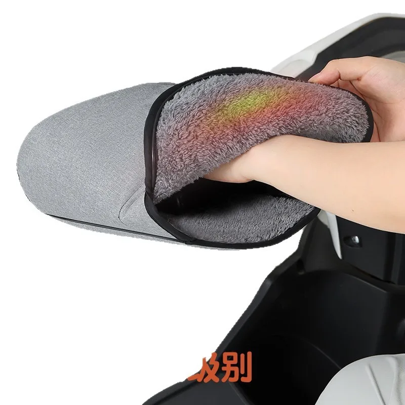 مقابض السيارة الكهربائية، قفازات شتوية دافئة وسميكة للسيارة تعمل بالبطارية، مقاومة للمطر، مقابض ركوب الدراجات النارية المقاومة للماء