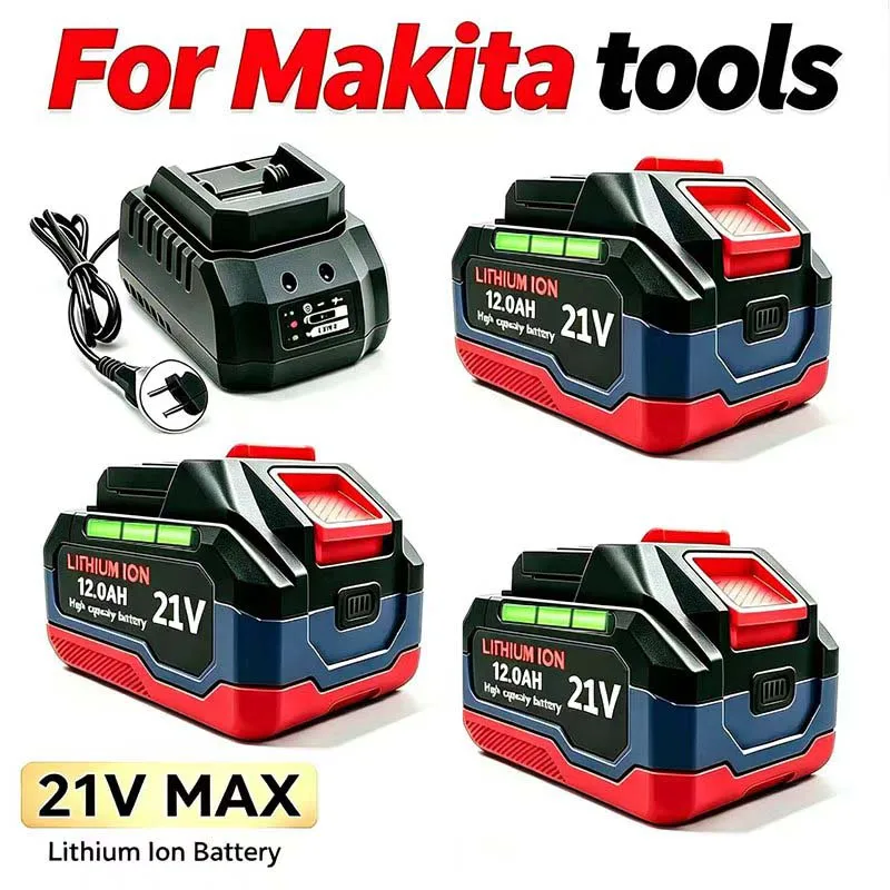 Original 21V Battery High Capacity Rechargeable Lithium Ion Battery for Makita 18V Battery Power Tool DDF487 with BMS