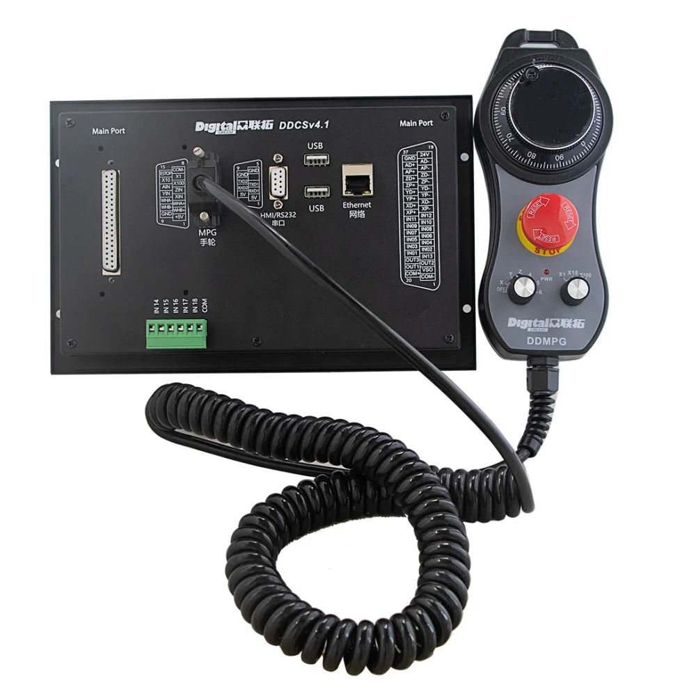3‑4 Axis CNC Control Kit MPG Handwheel Pendant 24V Power Supply for Lathe Milling CNC Machine