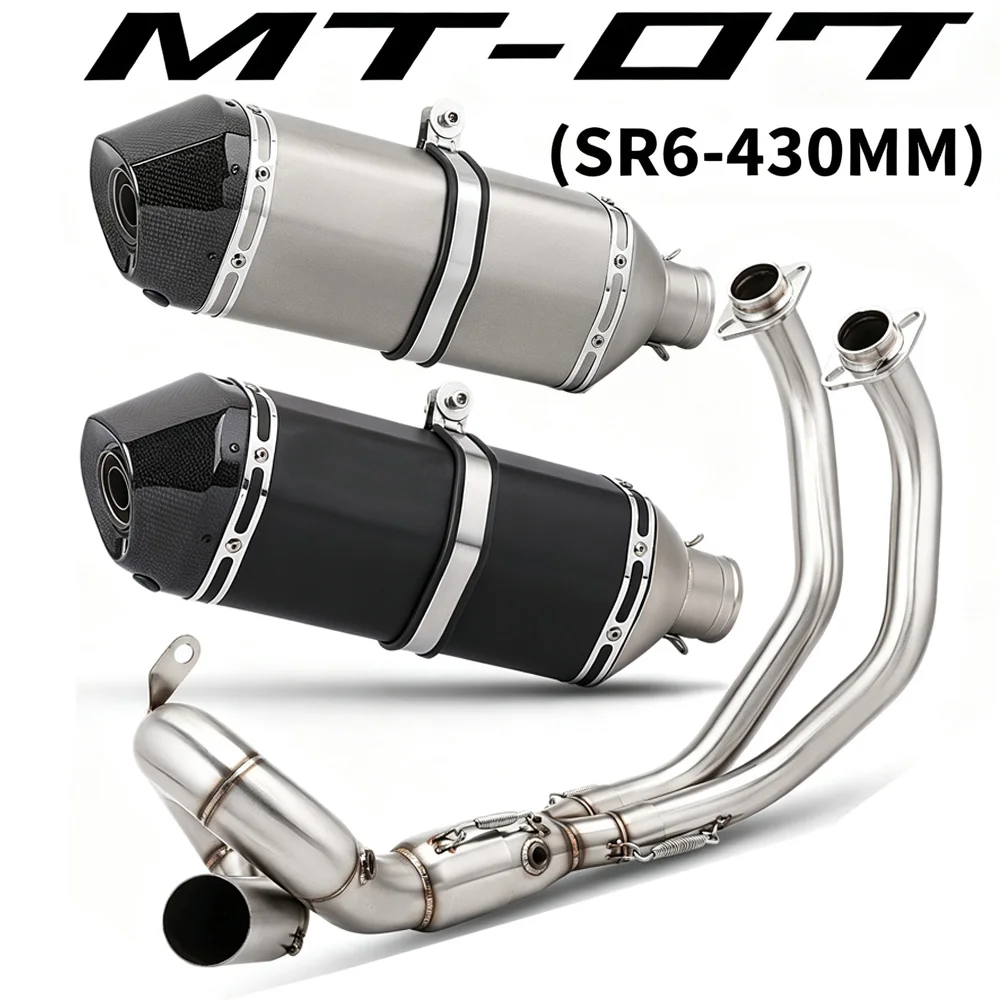 Système d'échappement complet pour MT07 TRACER XSR 700 2015 - 2025 escape yamaha jog avec 2 capteurs d'oxygène