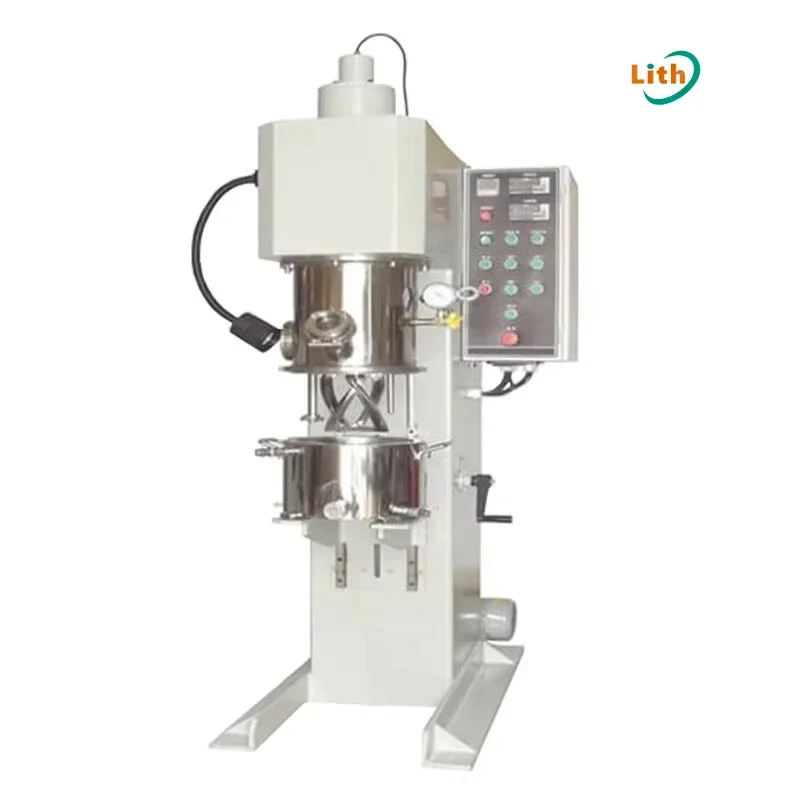 5 Liter Tri-Shaft Planetary Vacuum Mixer Mixing Machine With Vacuum Pump and Water Chiller for Lithium Battery Production