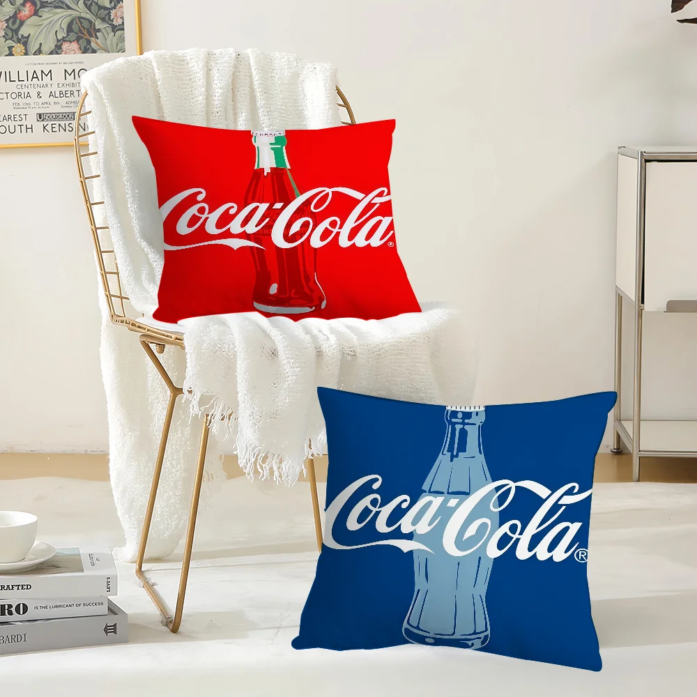 Fashion Print C-Coca C-Cola Pillow Case Suitable For Bedrooms Living Rooms Cars Home Decoration