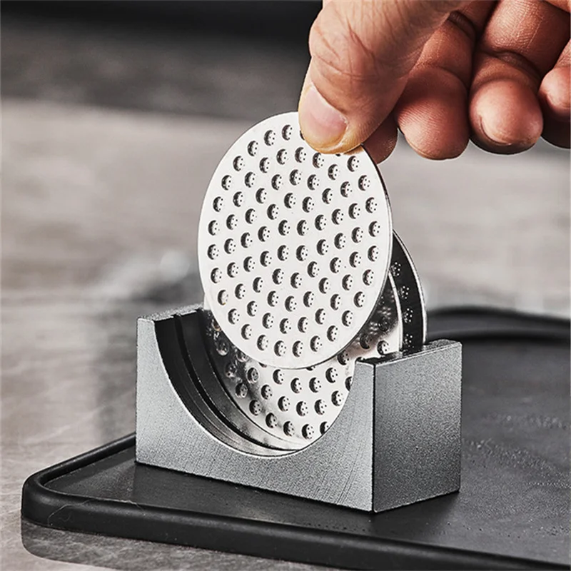 Coffee Puck Screen Holder Rack Filter Screen Stand Aluminum For 51mm 54mm 58mm Breville Espresso Maker Accessories Barista Tools