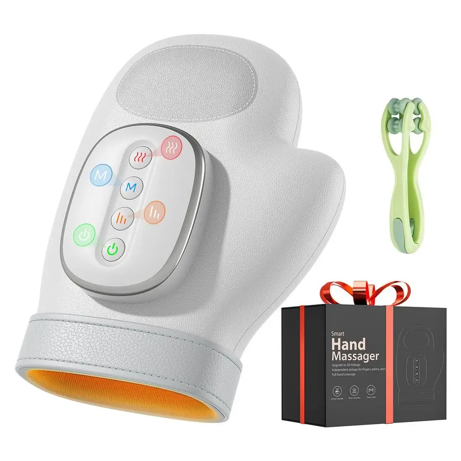 

Hand Massager with Heat Compression Relief, 3 Massage 4 Temperatures 5 Compression Models Therapy, Helps Soothe Hand Fatigue, Ca