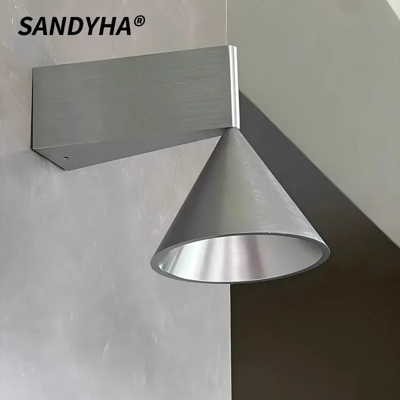 

SANDYHA Modern Minimalist Aluminum Wall Lamps Bedroom Bedside Light Staircase Corridors Living Room Indoor Lighting Fixtures