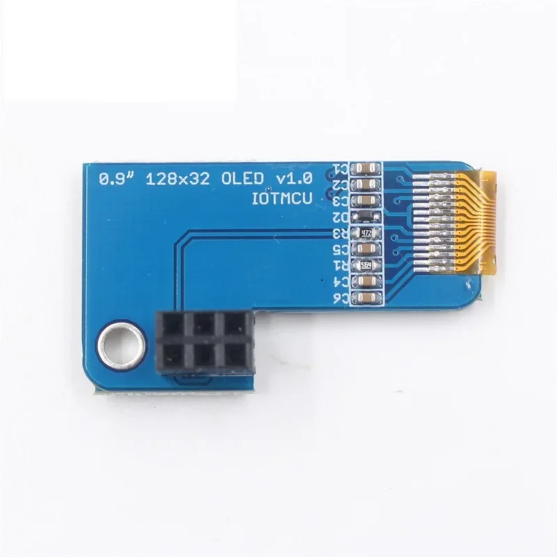 0.91inch OLED 128x32 I2C IIC SSD1306 Blue OLED Display Module for RPI Raspberry Pi 1, B+, 2, 3 and Zero