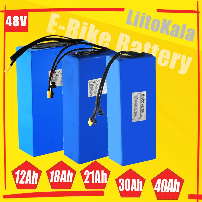 LiitoKala 48V 30Ah 40Ah 10Ah 12Ah 15Ah 20Ah 24Ah 36Ah E-Bike  Battery Pack For Electric bike Electric Scooter