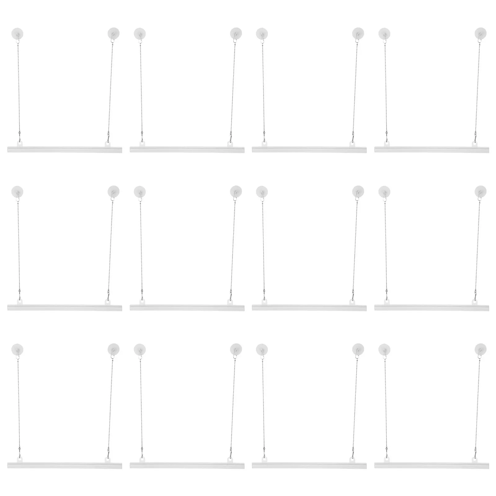 

12 set Hanger Bar Banner Flag Pole Kit Supermarket Poster Holder Poster Mount Rail Retail Hanging Sign Holder Plastic Picture