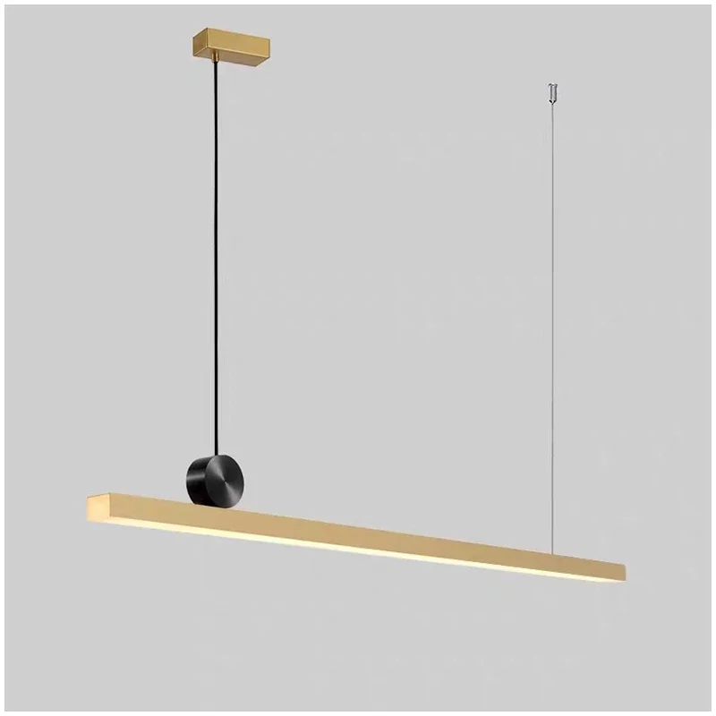 Lamp Modern LED Chandelier Linear Light Fixture, LED Hanging Light Fixture For Dining Room Kitchen Island Breakfast Area Living