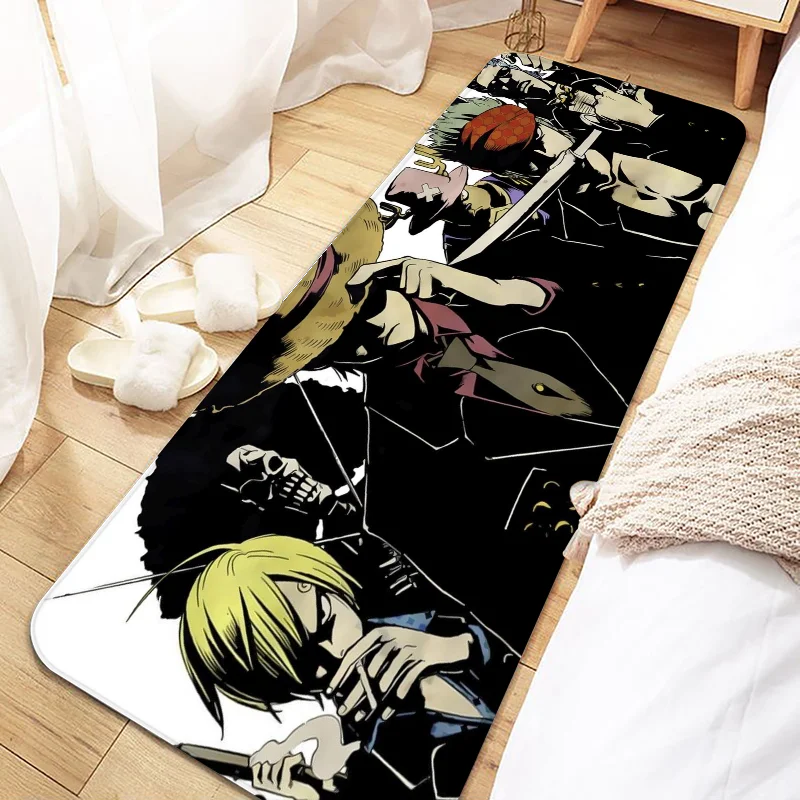 Anime One PiecesS Rufy Zoro Tappetino per porta Ingresso antiscivolo Lavabile Tappeto da cucina