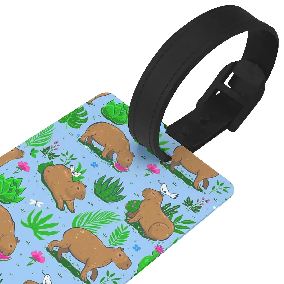 Capybara adalah My Spirit PET Tag bagasi Aksesori koper bagasi perjalanan Tag nama pemegang Label portabel alamat ID