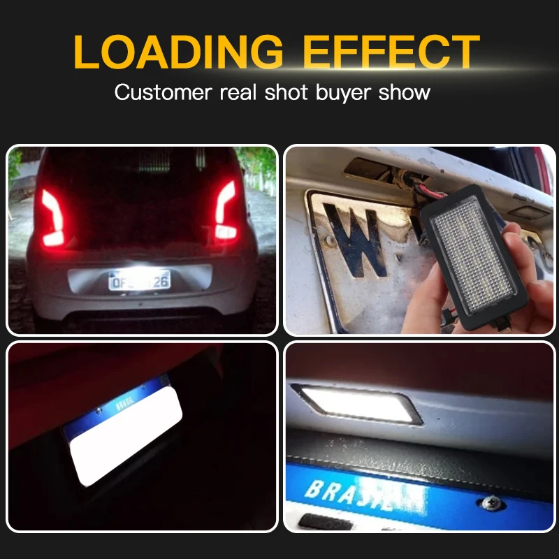 

2 шт. яркие светодиодные фонари номерного знака Canbus для VW вверх! /Э-ап! 2012-2017 для Skoda Citigo/E-Citigo 2012-2021 автомобильные аксессуары