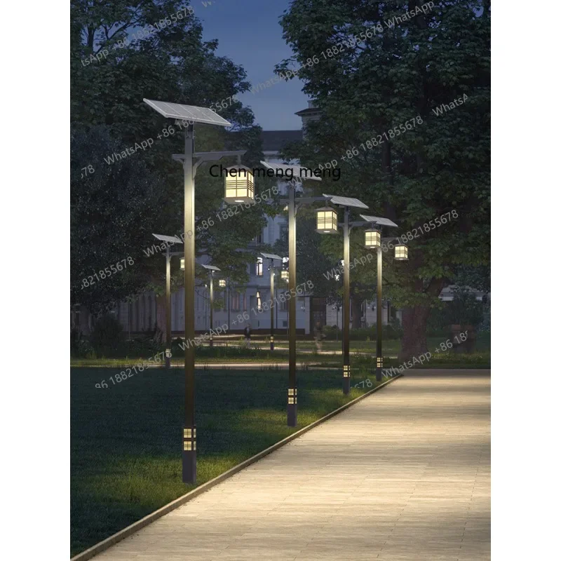 Outdoor Chinese high pole waterproof solar light garden park garden scenic area community villa landscape light