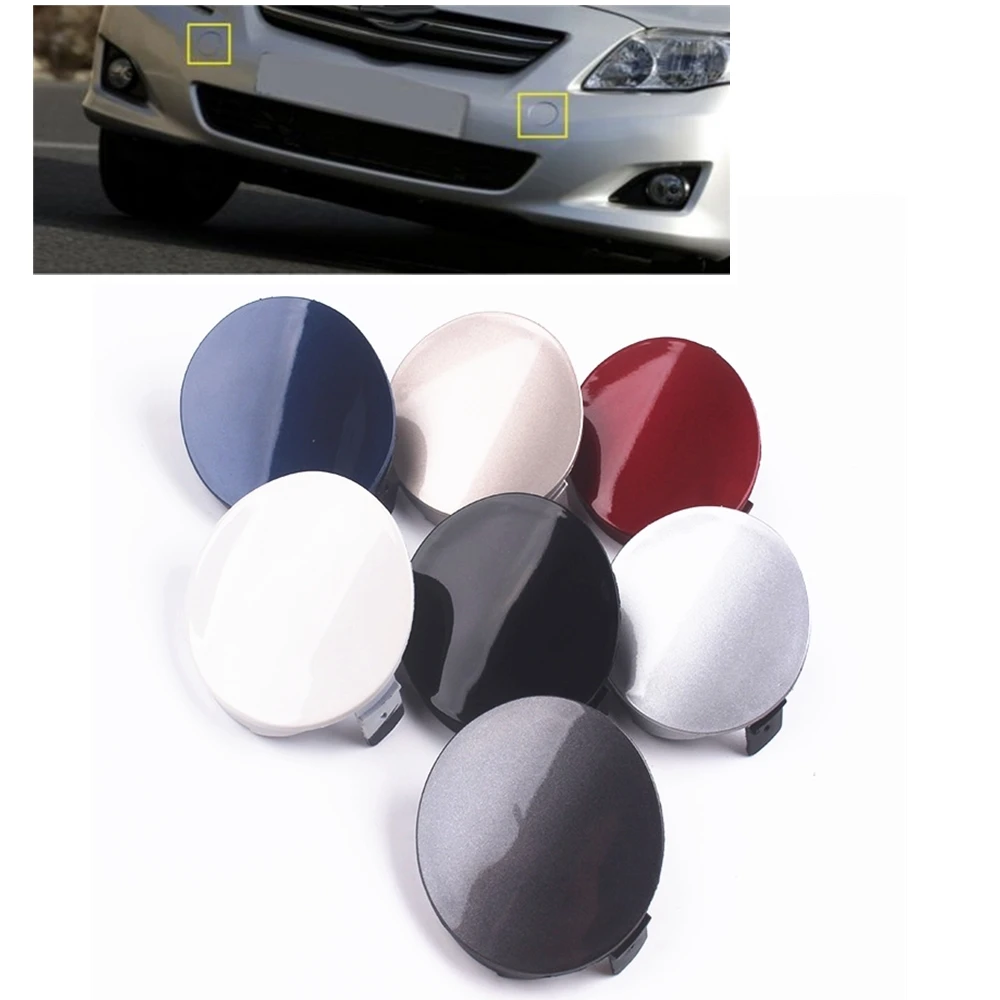 Front Bumper Tow Hook Towing Haul Cover Hole Eye Trailer Access Cap Lid Splitter Board For Toyota Corolla 2007-2009 Sedan 4-Door