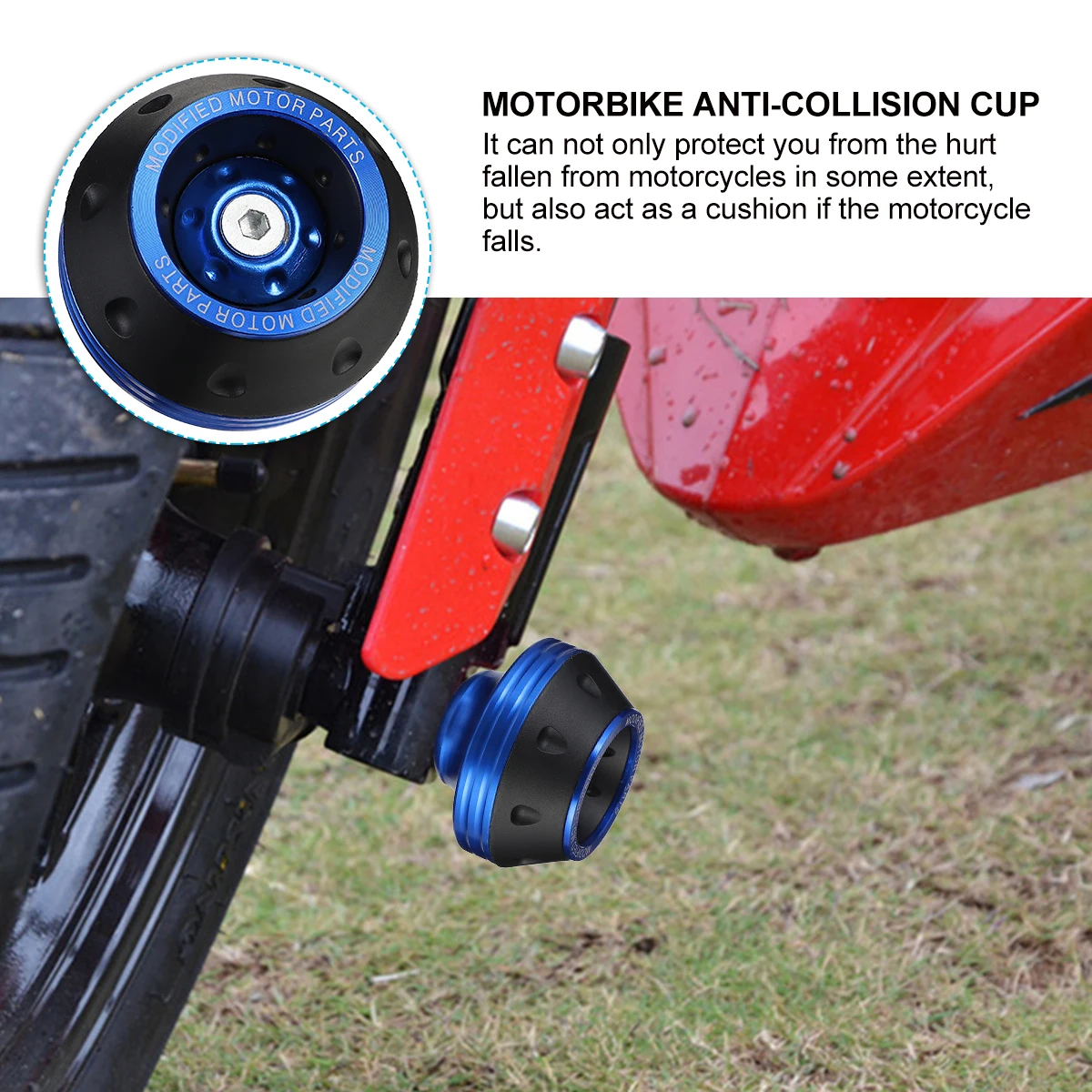 

2 Pcs Motorbike Modification Accessory Wheel Rear Fork Motorcycle Rubber Protection Anti-collision Front